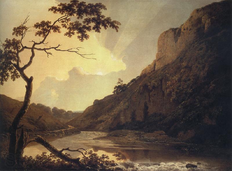 Joseph wright of derby Matlock Tor by Daylight mid Spain oil painting art